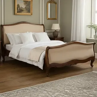 Кровать с мягким изголовьем 180 Lyon ткань